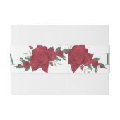 Bandeau De Faire-part Mariage de Red Roses Boho (Dos exemple)