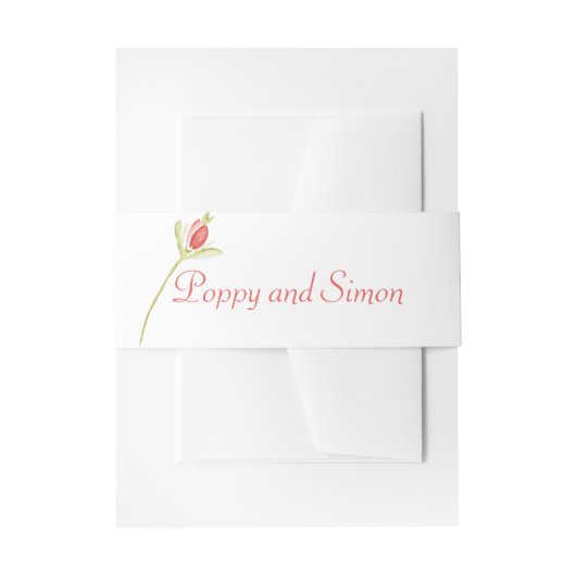 Bandeau De Faire-part Mariage de Rose d'aquarelle (Devant example)