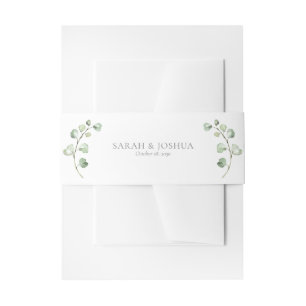 Bandeau De Faire-part Mariage de script botanique moderne Sage Green Arc