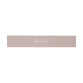 Bandeau De Faire-part Mariage de script manuscrit Rose solide (Plat)