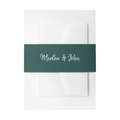 Bandeau De Faire-part Mariage de script minimal Hunter Green (Devant example)