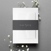 Bandeau De Faire-part Mariage de script minimal noir et blanc