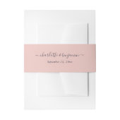 Bandeau De Faire-part Mariage de script moderne Blush Navy (Devant example)