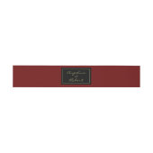 Bandeau De Faire-part Mariage de script moderne élégant Deep Red Gold (Plat)