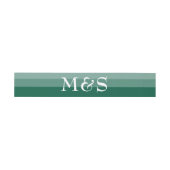 Bandeau De Faire-part Mariage de script moderne Emerald Green (Plat)