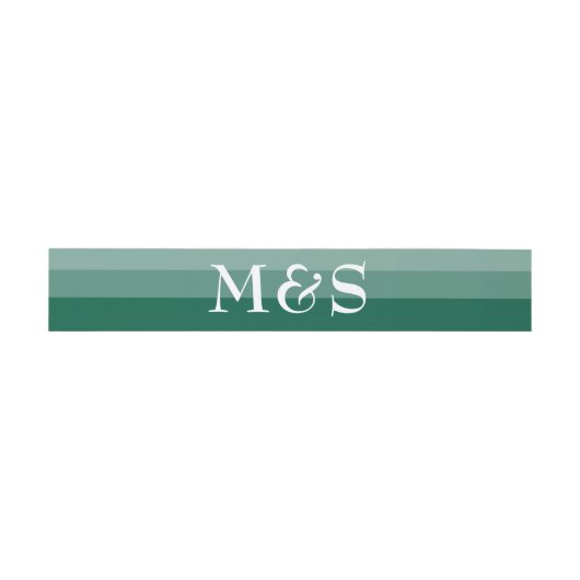 Bandeau De Faire-part Mariage de script moderne Emerald Green (Plat)