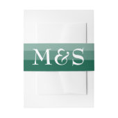 Bandeau De Faire-part Mariage de script moderne Emerald Green (Devant example)