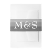 Bandeau De Faire-part Mariage de script moderne gris (Devant example)