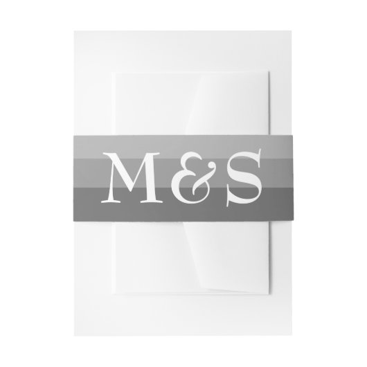 Bandeau De Faire-part Mariage de script moderne gris (Devant example)