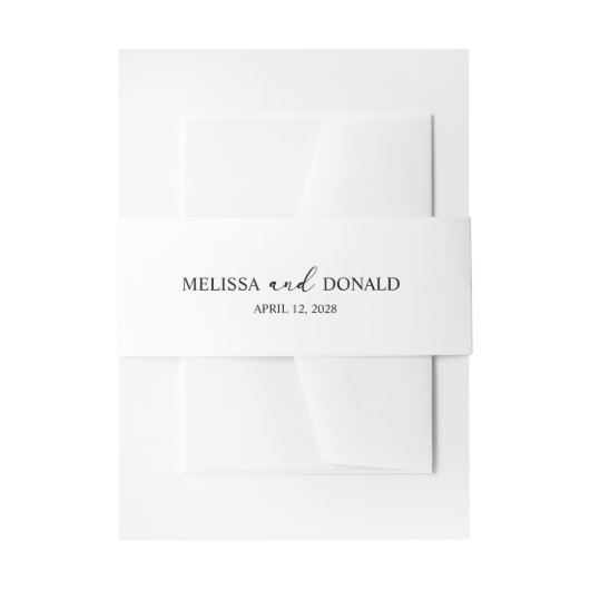 Bandeau De Faire-part Mariage de script simple Black Modern (Devant example)