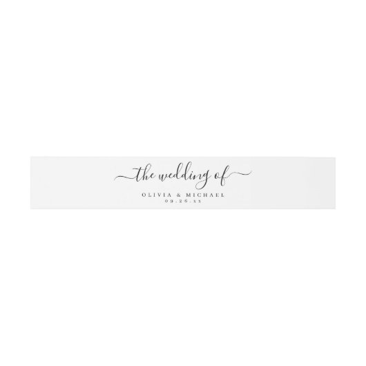 Bandeau De Faire-part Mariage de script simple et moderne (Plat)