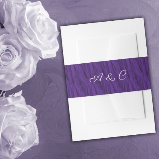 Bandeau De Faire-part Mariage de soie violette