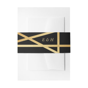 Bandeau De Faire-part Mariage de style géométrique de l'effet d'huile d'