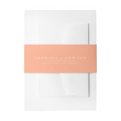 Bandeau De Faire-part Mariage de texte simple, orange et blanc (Devant example)