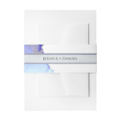 Bandeau De Faire-part Mariage de ton Abstrait en argent bleu (Devant example)