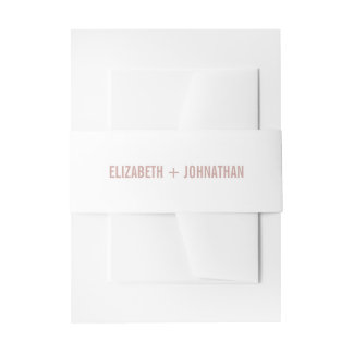 Bandeau De Faire-part Mariage de typographie Rose Boho Dusty simple