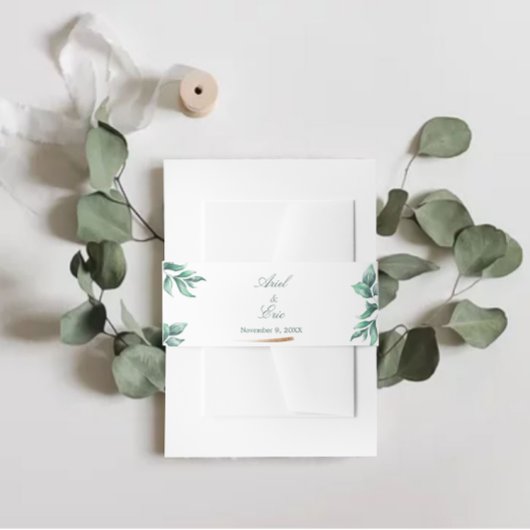 Bandeau De Faire-part Mariage de verdure botanique d'Eucalyptus