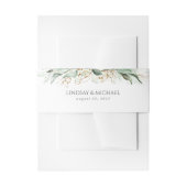 Bandeau De Faire-part Mariage de verdure dorée (Devant example)