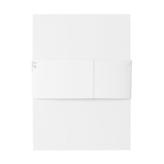 Bandeau De Faire-part Mariage de verdure dorée (Dos Example)