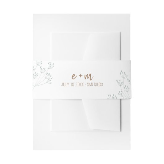 Bandeau De Faire-part Mariage de verdure printanière (Devant example)