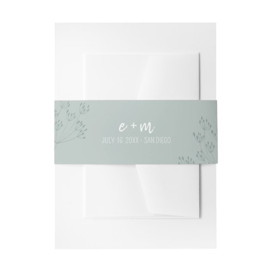 Bandeau De Faire-part Mariage de verdure printanière (Devant example)