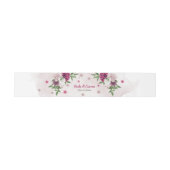 Bandeau De Faire-part Mariage de verdure rose mauve bordeaux (Plat)