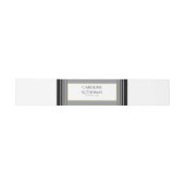 Bandeau De Faire-part Mariage de verre de champagne Black & White Pearl (Plat)