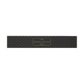 Bandeau De Faire-part Mariage d'effet Black & Gold moderne (Plat)
