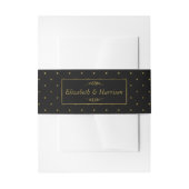 Bandeau De Faire-part Mariage d'effet Black & Gold moderne (Devant example)