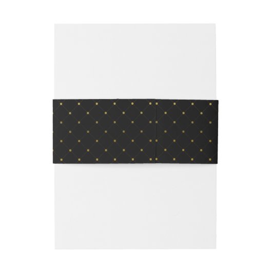 Bandeau De Faire-part Mariage d'effet Black & Gold moderne (Dos Example)
