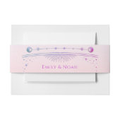 Bandeau De Faire-part Mariage des étoiles de soleil rose de coucher de s (Devant Example)