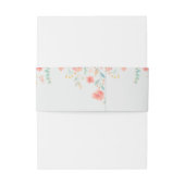 Bandeau De Faire-part Mariage des fleurs aquarelles (Dos Example)