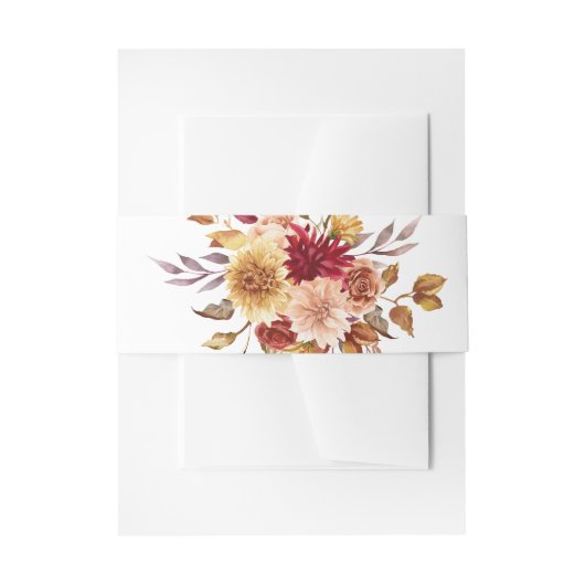 Bandeau De Faire-part Mariage des fleurs d'automne (Devant example)