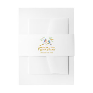 Bandeau De Faire-part Mariage des merles bleus