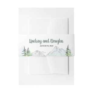 Bandeau De Faire-part Mariage des montagnes Woodland