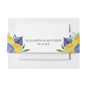 Bandeau De Faire-part Mariage d'été au citron moderne