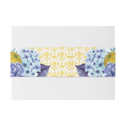 Bandeau De Faire-part Mariage d'été au citron moderne (Dos exemple)