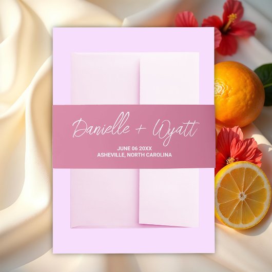 Bandeau De Faire-part Mariage d'été italien moderne