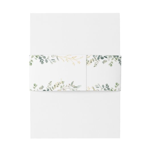 Bandeau De Faire-part Mariage d'eucalyptus (Dos Example)