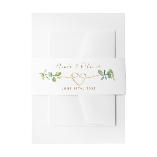 Bandeau De Faire-part Mariage d'eucalyptus (Devant example)