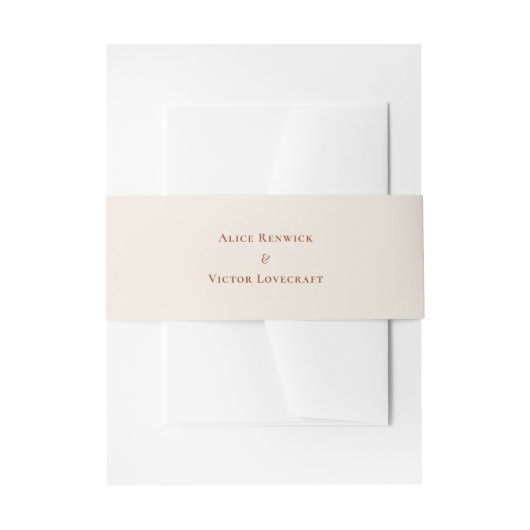 Bandeau De Faire-part Mariage d'ivoire Boho (Devant example)