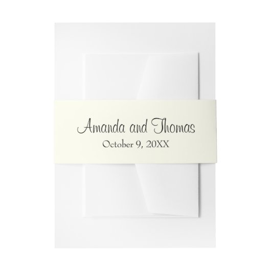 Bandeau De Faire-part Mariage d'ivoire de calligraphie chic (Devant example)