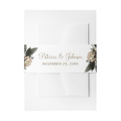 Bandeau De Faire-part Mariage d'ivoire d'hiver fleuri (Devant example)