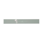 Bandeau De Faire-part Mariage d'orchidée blanche moderne Sage Green (Plat)