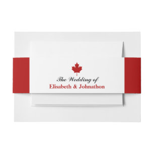Bandeau De Faire-part Mariage du drapeau canadien