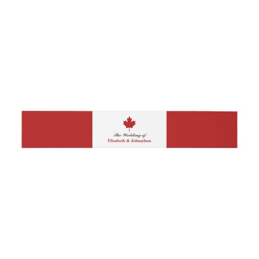 Bandeau De Faire-part Mariage du drapeau canadien (Plat)
