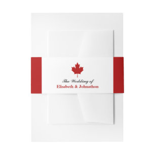 Bandeau De Faire-part Mariage du drapeau canadien