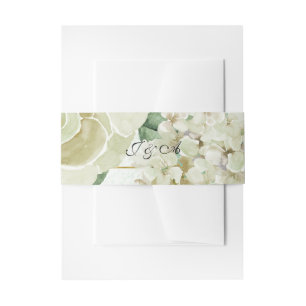 Bandeau De Faire-part Mariage du groupe de ventre floral blanc et vert