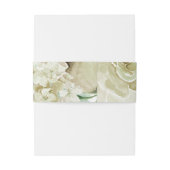 Bandeau De Faire-part Mariage du groupe de ventre floral blanc et vert (Dos Example)