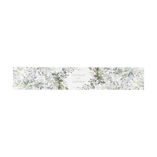 Bandeau De Faire-part Mariage Dusty Blue Florals (Plat)